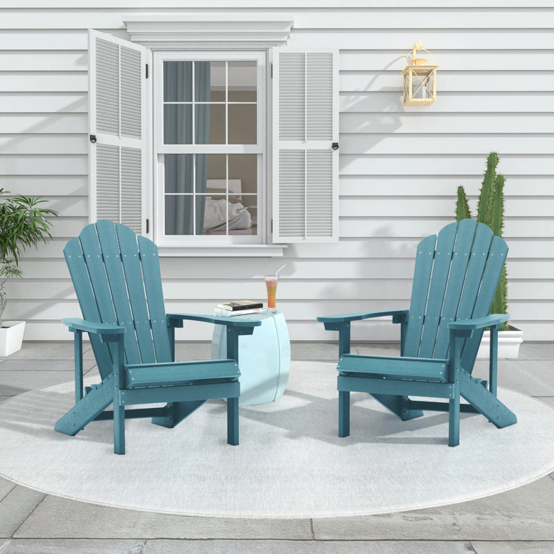 Chaise Adirondack en plastique Clearbrook, Bleu clair