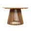 Table de salle à manger ronde en bois 48,49 pouces avec charme rustique d'apparence, construction stable, utilisation polyvalente dans le patio pour la cour et le balcon