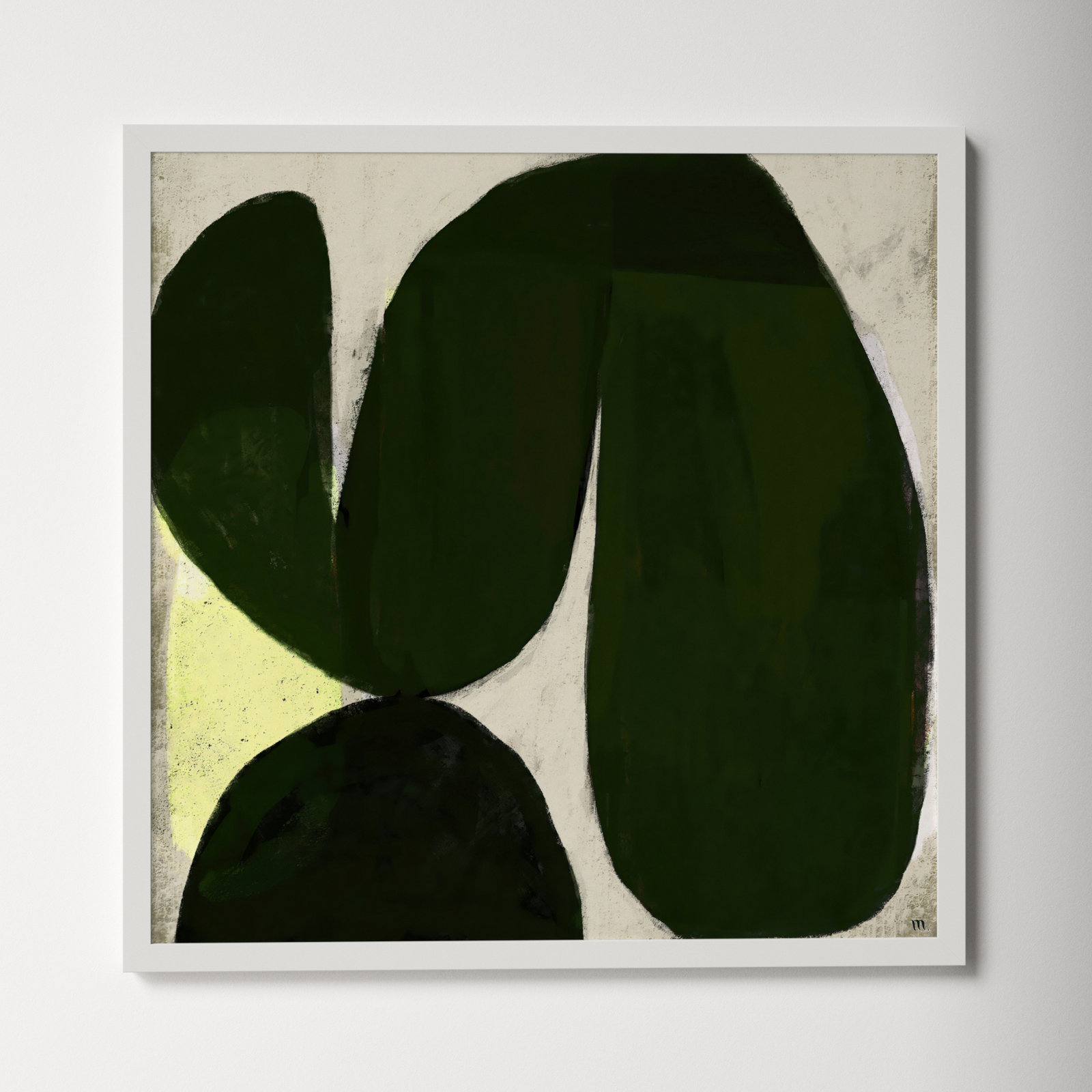 Succulent 7 by StudioM, White, 36" H x 36" W x 1.25" D