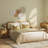 Delaylah Bed Frame, with Rattan-Like Adjustable Upholstered Headboard, Boho Style-1757219789