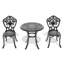 Ensemble de salle à manger en aluminium coulé 3 saisons noir. Artisanat exquis, forme élégante. Fabrication 100%, selon les facteurs. Sièges confortables. Patin en nylon Pa66. Méthode d'assemblage simple.