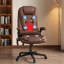 Chaises de bureau télécommandées brunes, 25,5 x 28 x 47,2 po, avec siège inclinable et réglable