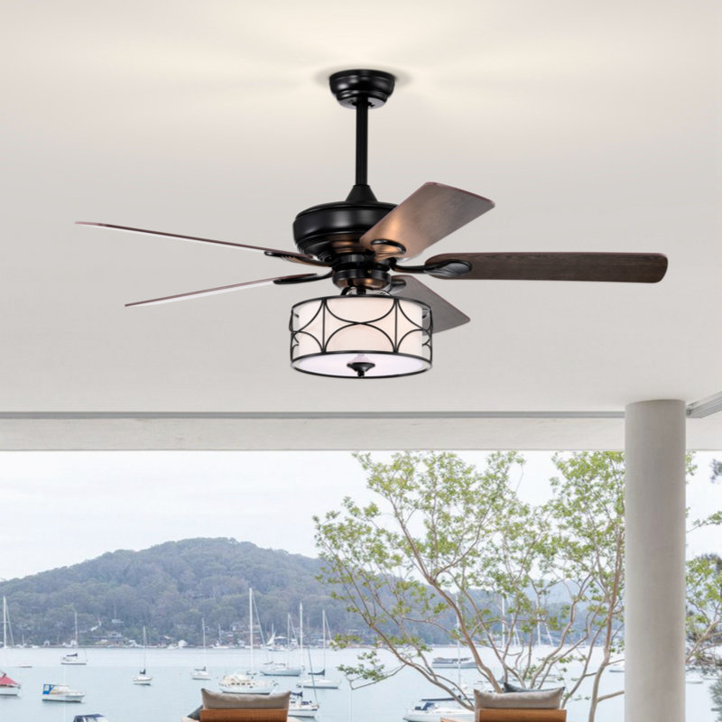Louvinia 25.98'' Ceiling Fan with Light Kit