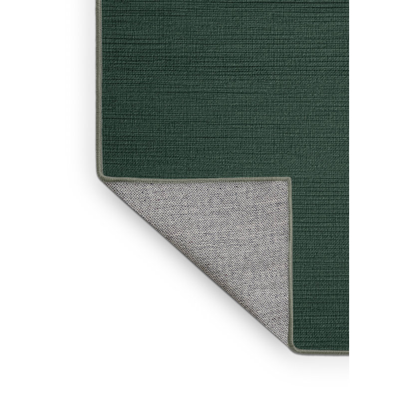 Machine Washable Solid Green Area Rug, Square 5'