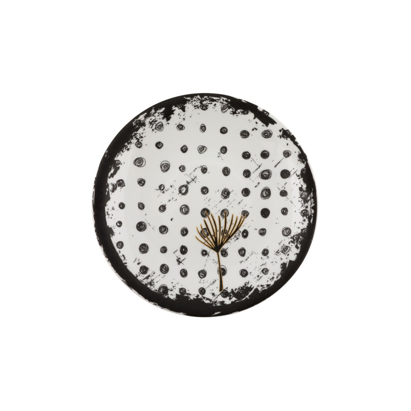 Ensemble d'assiettes à dessert 6 pièces Elegant, 8,3 x 8,3 pouces, 100% porcelaine | Va au lave-vaisselle et au micro-ondes | Parfait pour servir des gâteaux, des pâtisseries et des hors-d'œuvre | Conception élégante pour des occasions spéciales et un usage quotidien