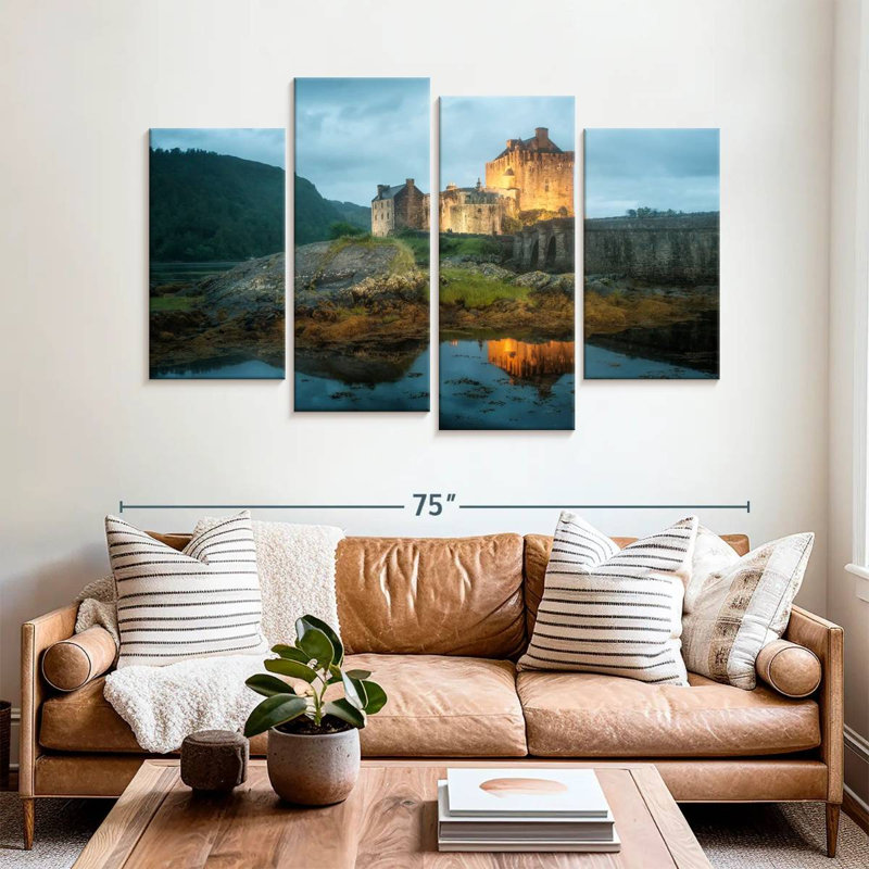 Lilie Eilean Donan Castle en Écosse, H 42 po x l 68 po