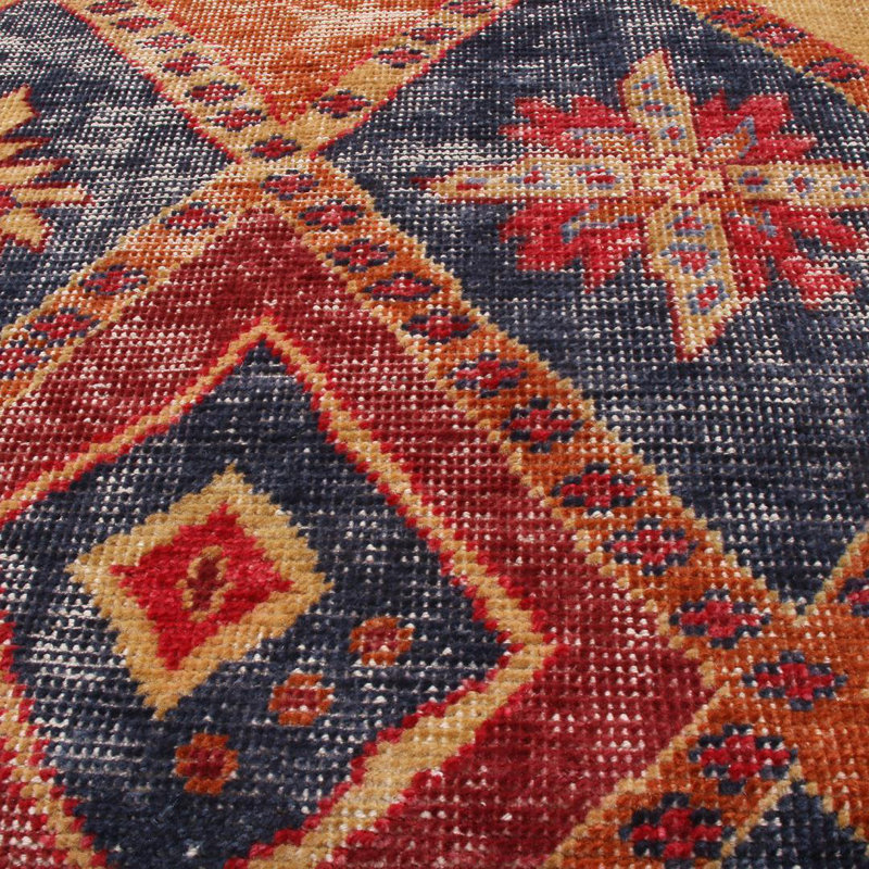 Distressed Homage Hand Knotted Wool Area Rug, Rectangle 8' x 10'