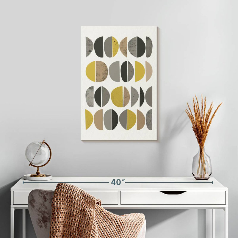 Cercles abstraits Avery Mid Century, H 24 po x l 16 po