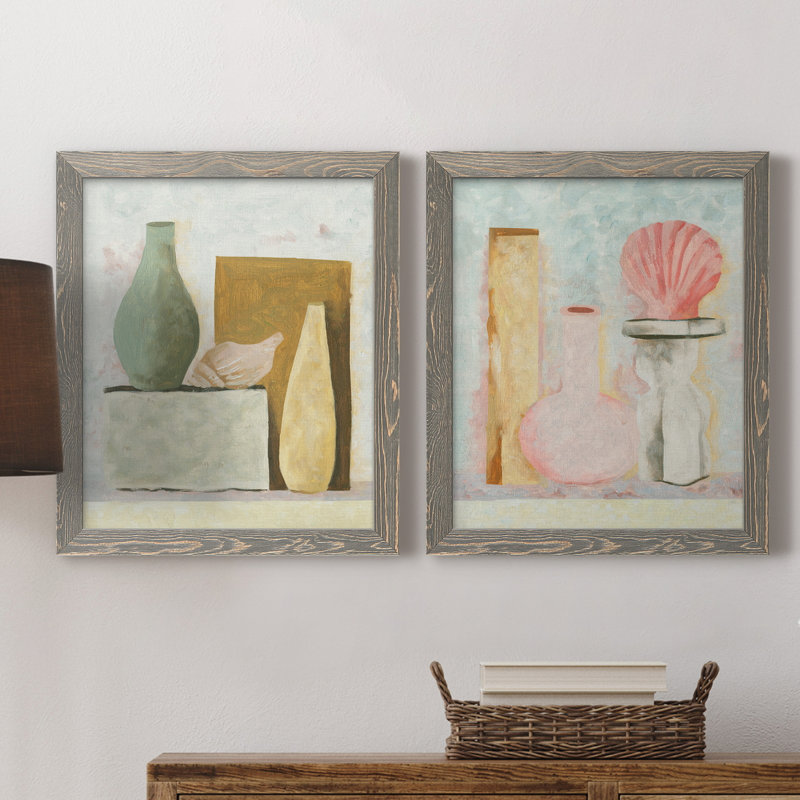 «Table Top Stills IV», ensemble de reproduction d'art sur toile, H 24 po x l 36 po x P 1,5 po, Toile avec cadre gris