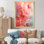 Rose poli radiance fumée I - impression d'art abstrait mural
