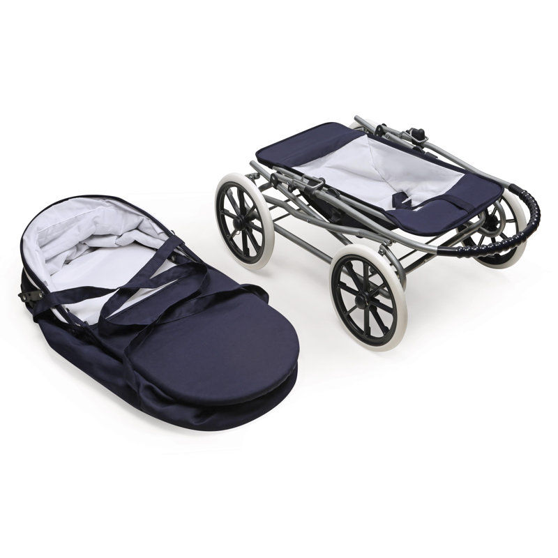 Just Like Mommy 3-In-1 Doll Stroller, Navy/White