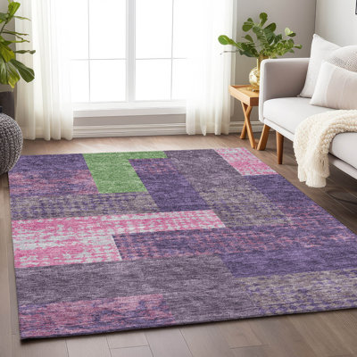 Tapis mauve de qualité supérieure lavable à la machine Prisco