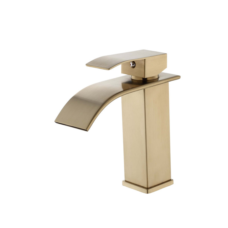 Classic Single Handle Bathroom Faucet Lavatory Faucet Stainless Steel Single Hole, Brushed Gold