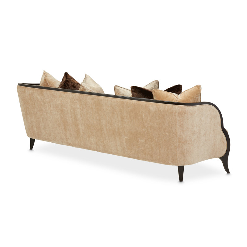 Malibu Crest 99'' Chenille Recessed Arm Sofa