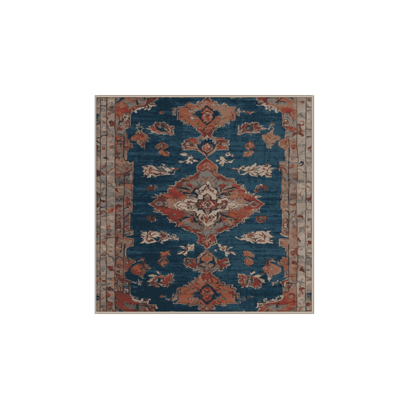 Tapis brun lavable à la machine, Carré 8 pi