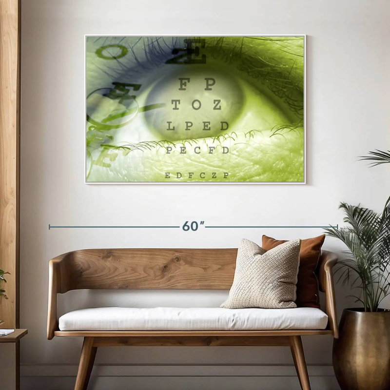 Eye Vision, 46" X 31", Floating Frame White