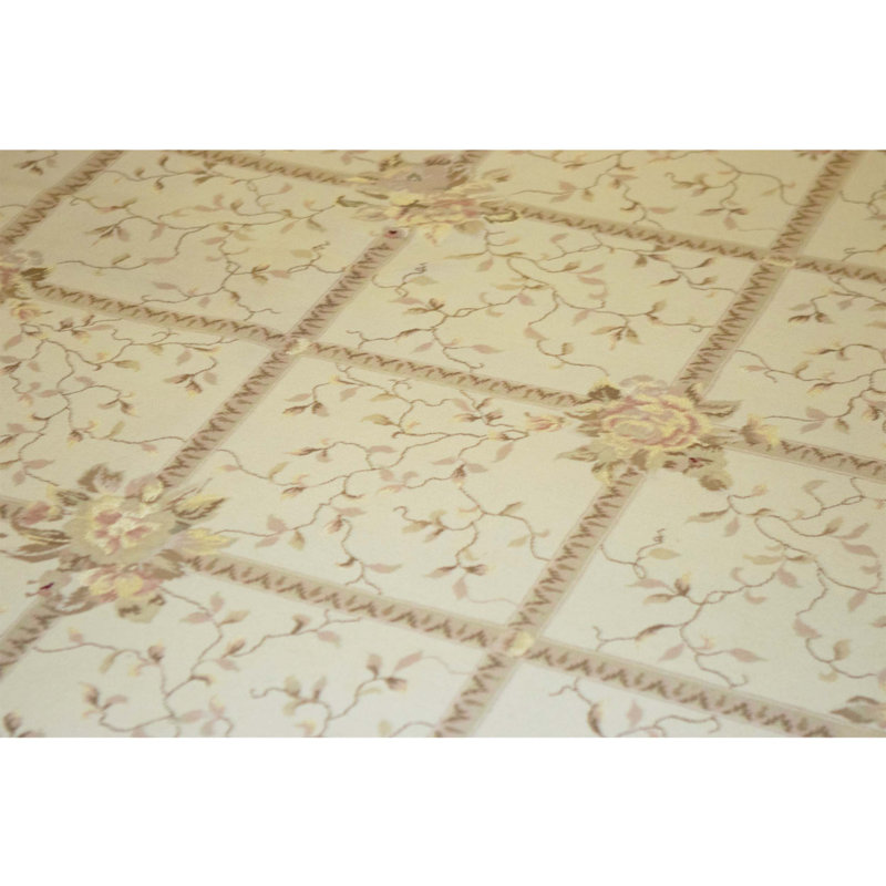 Hand Knotted Silk and Wool Indoor Rug