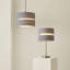Ozment 24.5cm H Polycotton Drum Pendant Shade ( Clip On )-1079521504