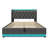 Upholstered Bed, 360 Surround LED Function, Buttons/Apps/Remote Control, Hydraulic Storage Bed With USB Type-C Charging-1666764955-1666764954