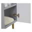 Base de meuble-lavabo moderne 21,6 po, rangement pour salle de bain en bois massif avec tablette ouverte à gauche, lavabo en céramique à fermeture en douceur, gris