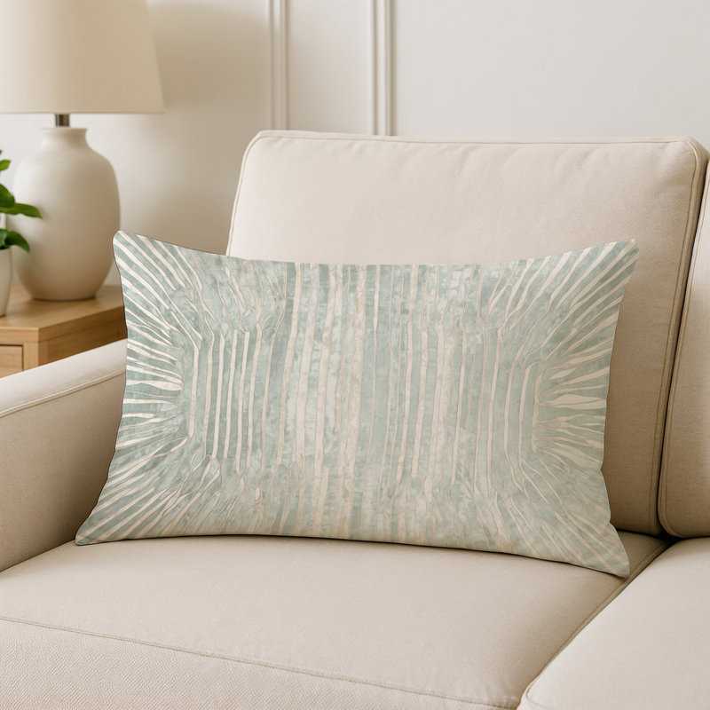 Coussin décoratif intérieur et extérieur Modern, Brun abstrait 2, Rectangle H 18 po x l 25 po