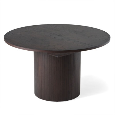 Moloney - Modern Brown Round Dining Table With Extension