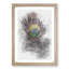 Purple Peacock Feather in Abstract - Picture Frame Graphic Art Print-55765416-55765418