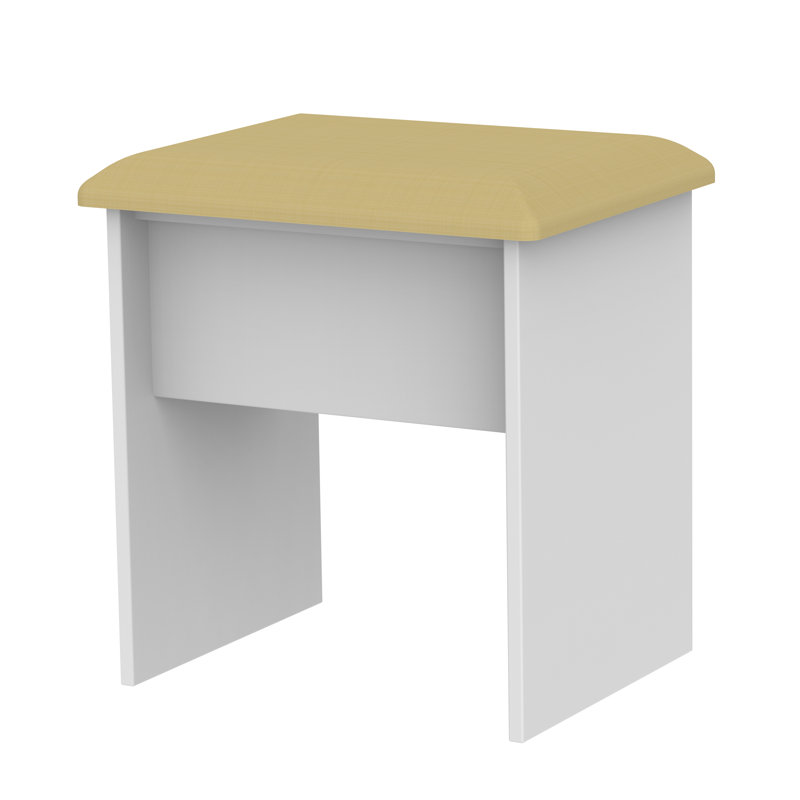Fully Assembled Grety Dressing Table Stool, White