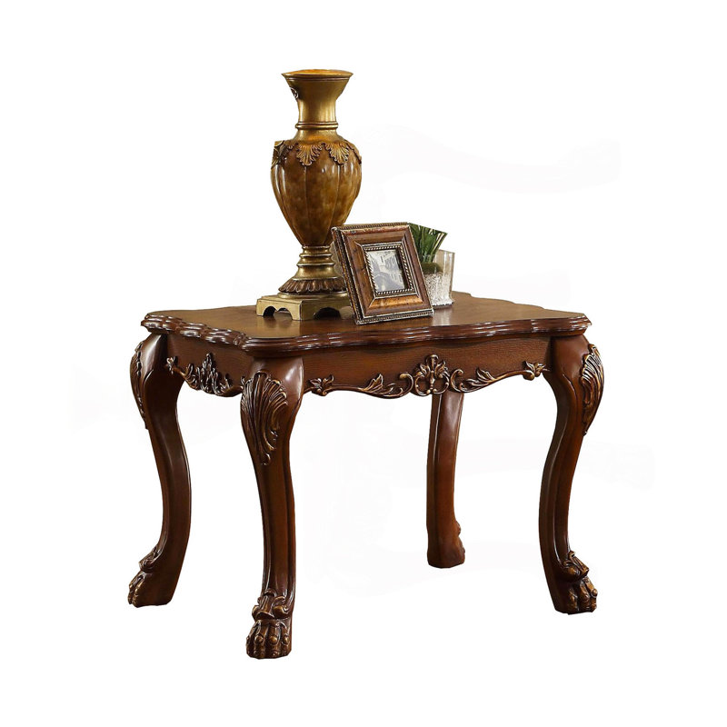 Table de bout carrée en chêne cerise
