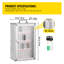 36 Slots Cell Phone Cabinet Silver Aluminum Alloy Pocket Chart Storage Locker Box W/Portable Handle