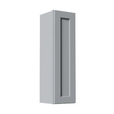 Dark grey Small Bathroom Cabinets, Solid Wood Over the Toilet Storage Cabinet, Wall Mounted Organizers with Single Shaker Door & Shelves, Easy Assembly for Kitchen, Laundry Room, Corner (12”W×12”D×42”H)