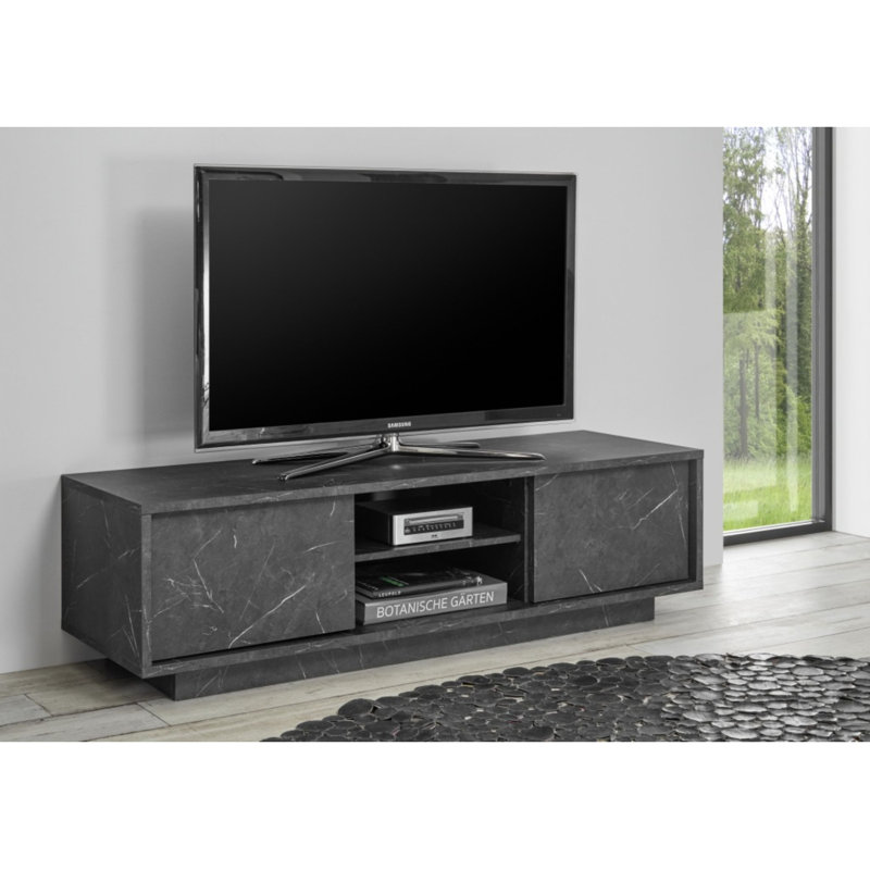 Kibler Unfinished TV Stand for TVs up to 65", Black
