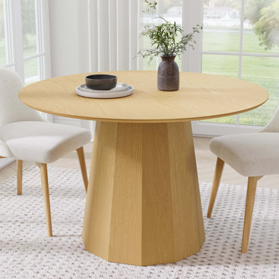 Solid Wood Dining Table Round Pedestal Kitchen Table
