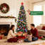 Arbre de Noël artificiel illuminé 6 / 7,5 / 9 pi, arbre de Noël avec lumières DEL, arbres de Noël artificiels minces, décorations de Noël pour le bureau, la maison-939744156