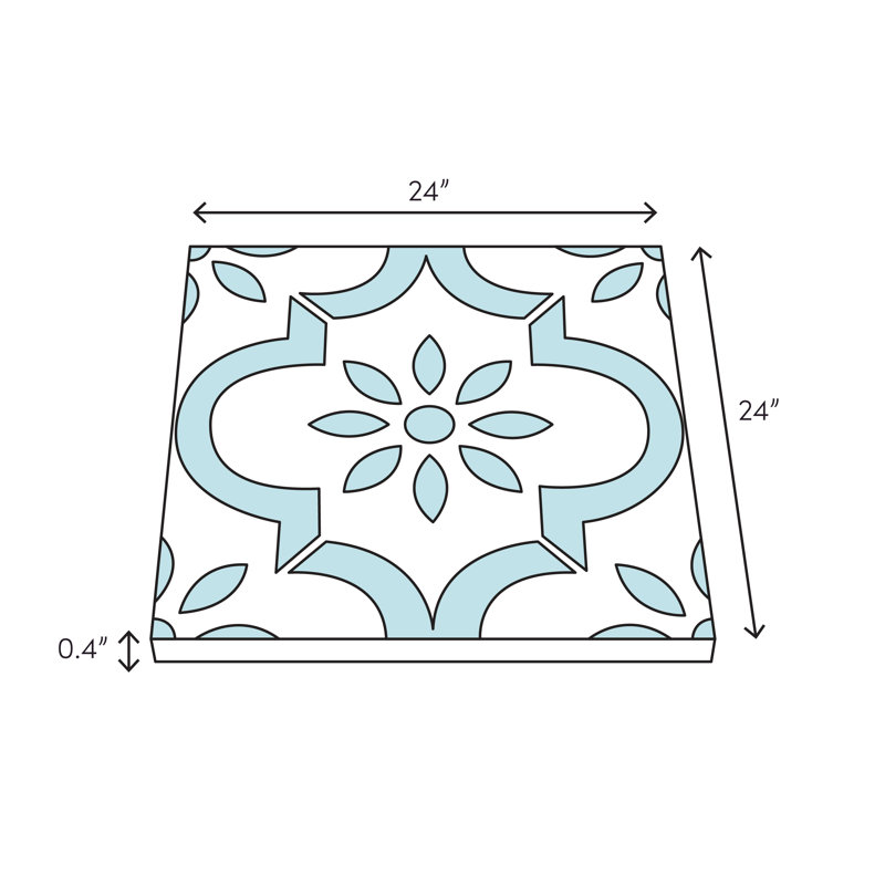 High Street Semi-Polished 24'' W x 24'' L Porcelain Concrete Look Singular Tile, Dove