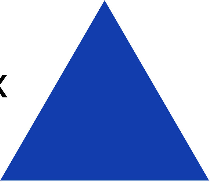 Décalcomanie murale motif triangle, Bleu foncé, H 4 po x l 4 po x P 0,01 po