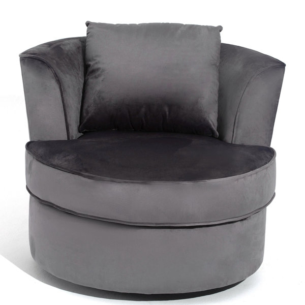 Mercer41 Vineet Upholstered Swivel Barrel Chair | Wayfair