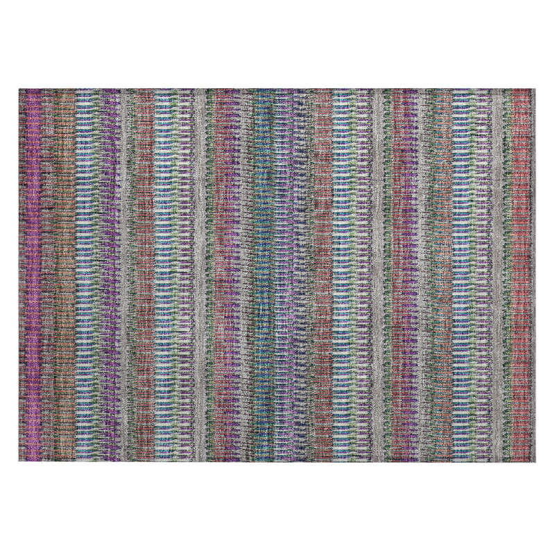 Jurnee Washable Striped Indoor / Outdoor Rug, Rectangle 1'8" x 2'6"