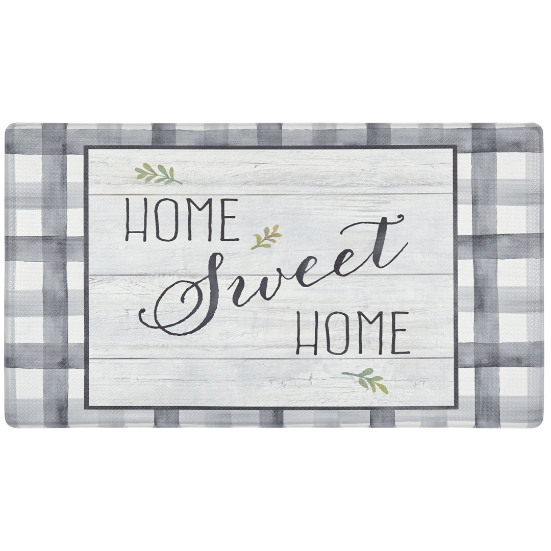 Cozy Living Home Sweet Home Farmhouse Buffalo Check Border Anti-Fatigue Mat SoHome Mat 