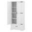 Armoire de rangement haute de style campagnard avec 2 portes, 1 tiroir et tablette réglable, armoires de rangement en bois pour garde-manger