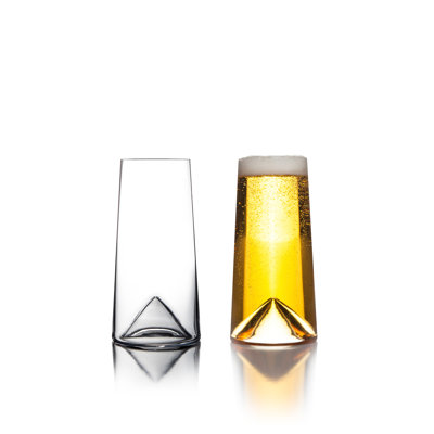 Monti 16.5oz. Handmade Crystal Pint Glass Set