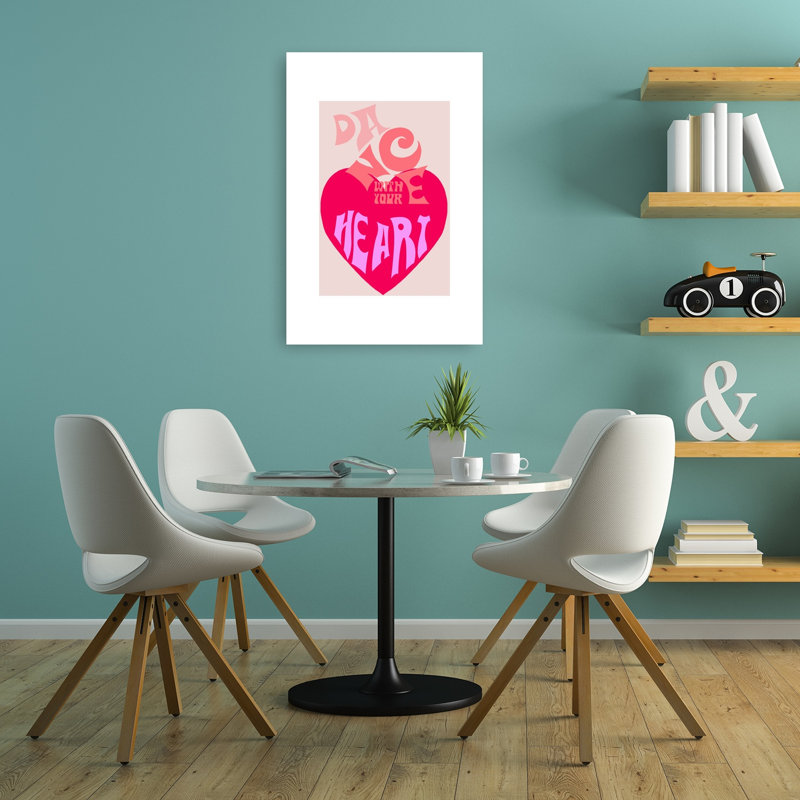 Dance With Your Heart Retro Romantic Wall Art Print by Casa Cartissi - Print, 91.44cm H x 60.96cm W