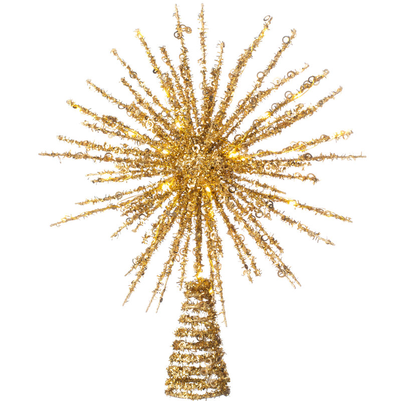 26cm Metal Lighted Tree Topper