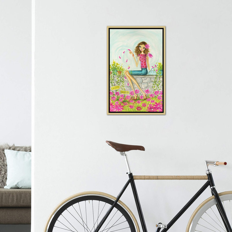 Entertainment, 26" H x 18" W x 1.5" D, Gold Framed Canvas