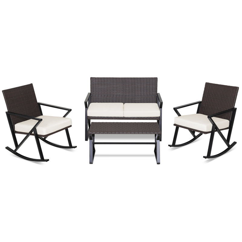 Mardena 4 - Person Patio Conversation Set with Cushions