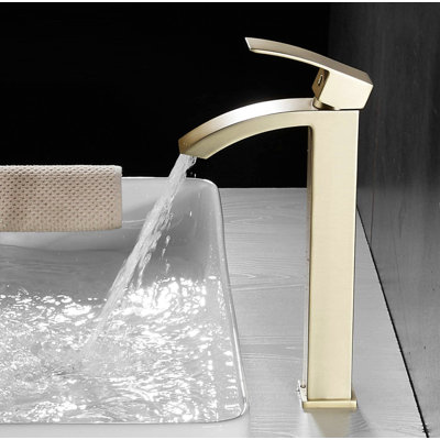 Bathroom Vessel Sink Faucet Waterfall 11 Inches 