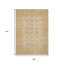 Tapis intérieur / extérieur 9 pi x 12 pi beige et rouille à motif de médaillons lavables