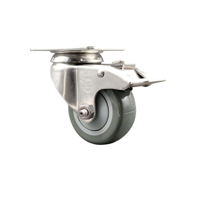 Polyurethane Casters, Gray