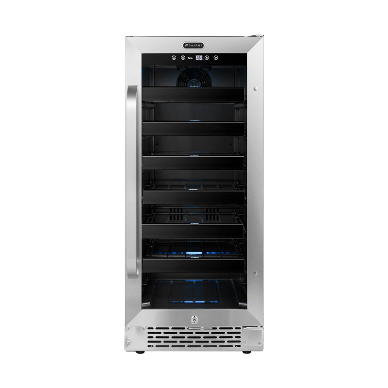 Whynter 15'' width 33 Bottle Single Zone Built-In Wine Refrigerator