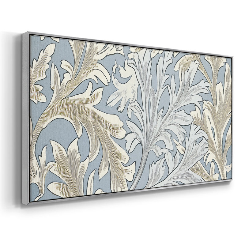 Série abstraite-VI - Toile tendue avec châssis encadré - Prêt à être accroché, Argent argent, H 21 po x l 41 po